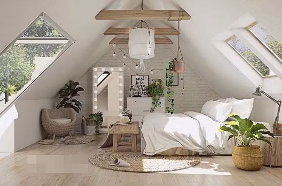 Nhà 14 tỷ đang được nữ diễn viên “Dốc tình” rao bán đẹp cỡ nào? ảnh 13 Phòng áp mái đẹp như trong truyện cổ tích