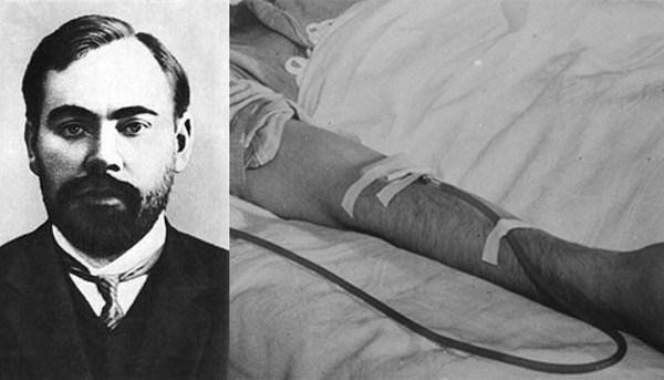 Alexander Bogdanov (1873 - 1928) với phương pháp truyền máu. nhaKH2