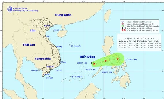 Áp thấp di chuyển hướng Đông Đông Bắc, Hà Nội có nắng