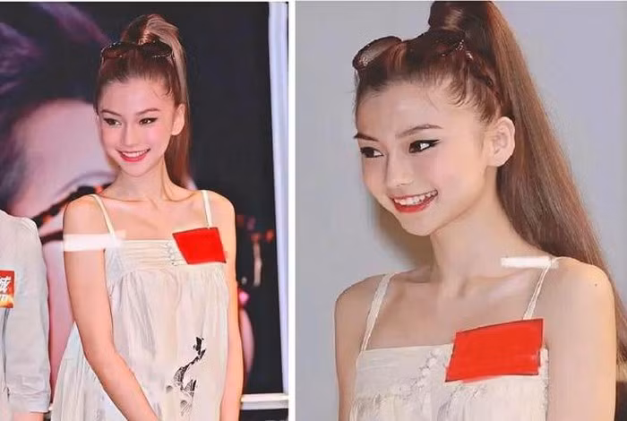 Nhan sắc thuở còn làm người mẫu nghiệp dư của Angelababy gây chú ý.