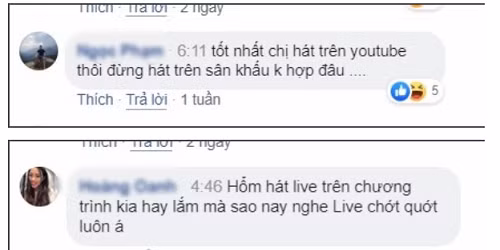 Màn hát live trên sân khấu của “thánh nữ cover” Hương Ly bị chê tơi tả ảnh 2 Màn hát live trên sân khấu của “thánh nữ cover” Hương Ly bị chê tơi tả ảnh 2