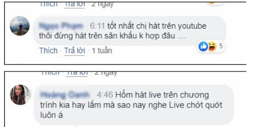 Màn hát live trên sân khấu của “thánh nữ cover” Hương Ly bị chê tơi tả ảnh 2 Màn hát live trên sân khấu của “thánh nữ cover” Hương Ly bị chê tơi tả ảnh 2