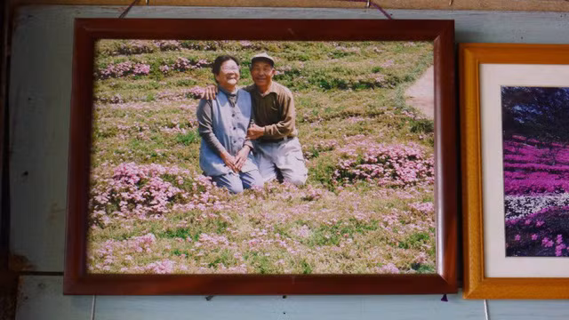  Trong nhà, những bức tường nhà ông bà đều dành để treo tranh kỷ niệm. 