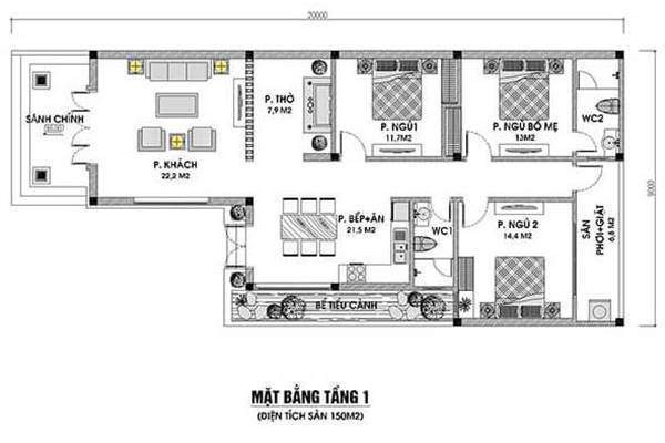 Mẫu nhà cấp 4 mái thái chữ L sang trọng, hiện đại ai cũng muốn xây ảnh 1 mau nha cap 4 mai thai chu l sang trong, hien dai ai cung muon xay - 1