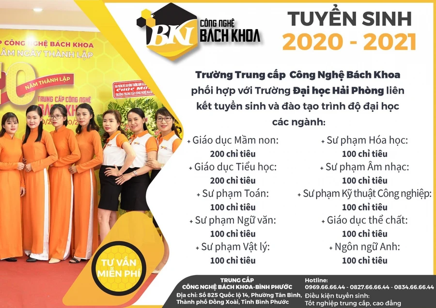 Trường Trung cấp Công nghệ Bách khoa được liên kết đào tạo trình độ ĐH