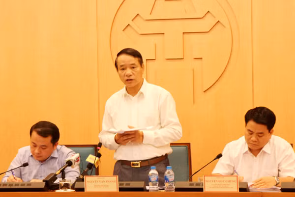 Phó tổng Thanh tra Chính phủ Nguyễn Văn Thanh phát biểu tại buổi làm việc chiều 25/4. Ảnh: TG