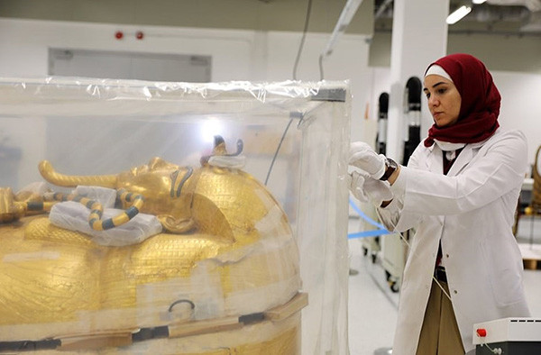 Sau khi hoàn thành quá trình phục dựng, các cỗ quan tài của pharaoh Tutankhamun sẽ được trưng bày tại Bảo tàng Ai Cập.