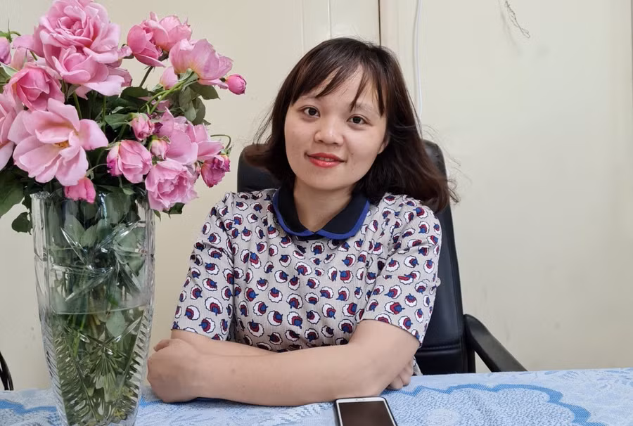 Cô Trần Thị Thanh Xuân, giáo viên Trường THCS - THPT Hà Thành. (Ảnh: NVCC)