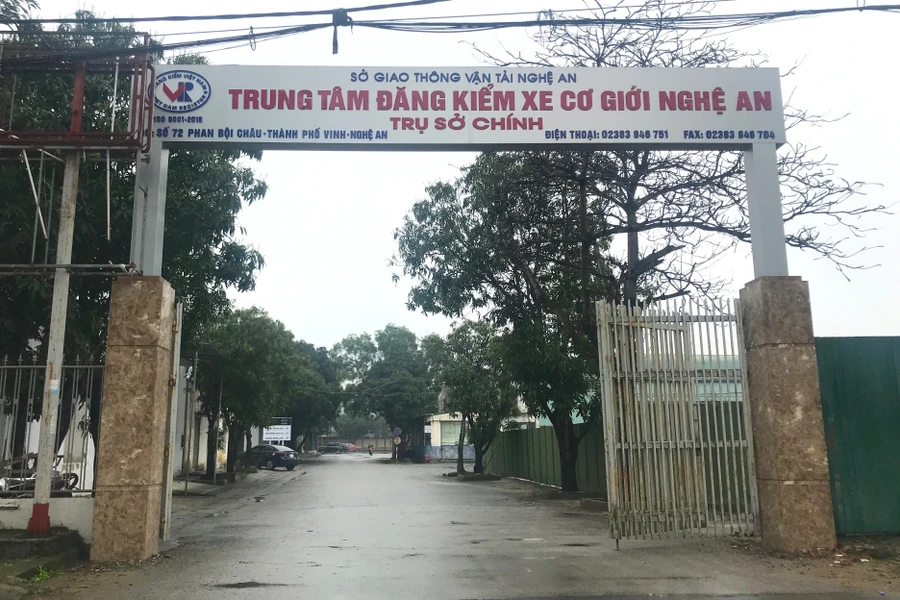 Trung tâm Đăng kiểm xe cơ giới Nghệ An 3701S. Ảnh: NT.