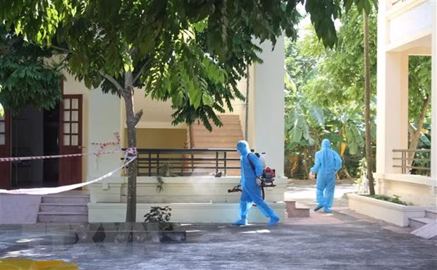 Khu vực cách ly, điều trị 2 ca bệnh COVID-19 tại Phòng khám Đa khoa khu vực Cầu Yên, huyện Hoa Lư, tỉnh Ninh Bình. (Ảnh: Thùy Dung/TTXVN)
