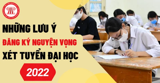 Những lưu ý khi đăng ký nguyện vọng xét tuyển đại học năm 2022.