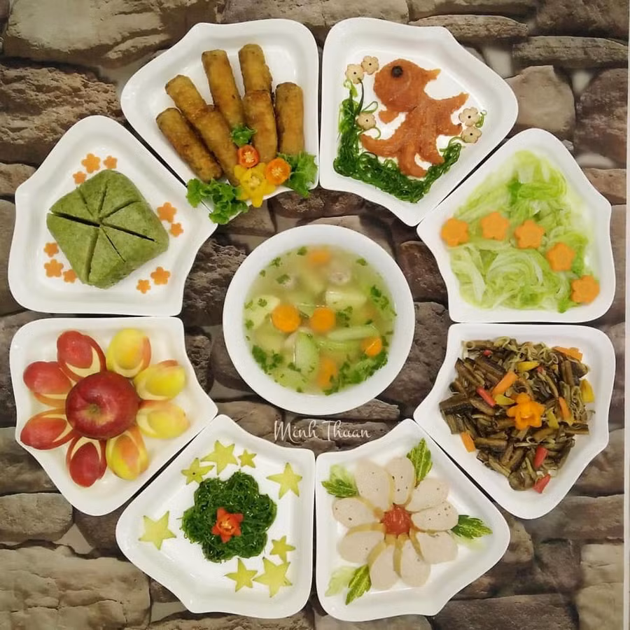 Mâm cỗ do facebooker Minh Thuan thực hiện.