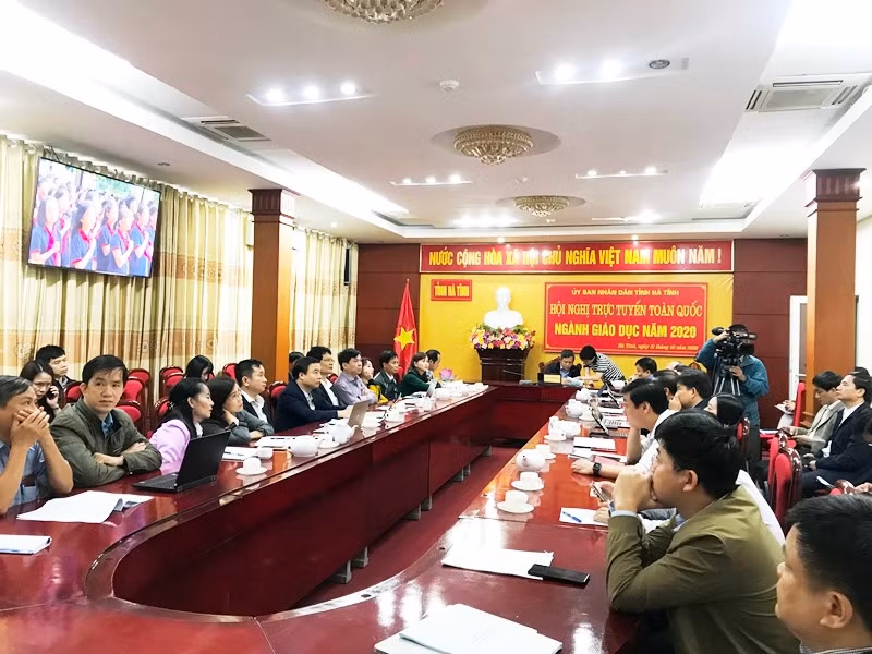 Điểm cầu Hà Tĩnh.