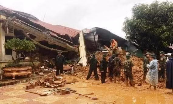 Hiện trường tan hoang