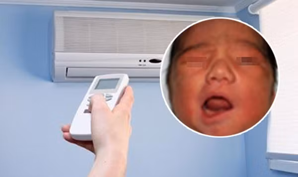 Bố mẹ bật điều hòa lạnh suốt đêm, con nhỏ bị liệt mặt, méo miệng 