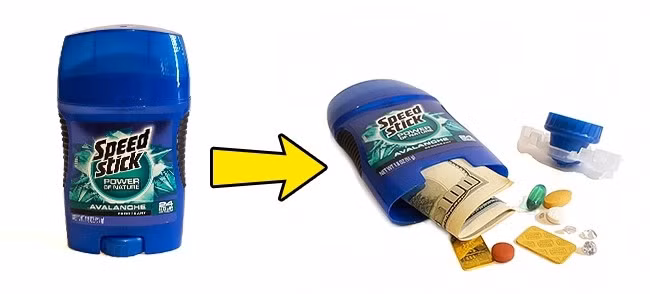 Lăn khử mùi cũng là lựa chọn tuyệt vời để cất giấu tiền và trang sức quý.