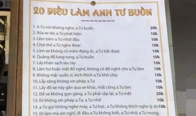 20 nội quy ở quán sửa xe khiến nhiều người không dám phạm phải