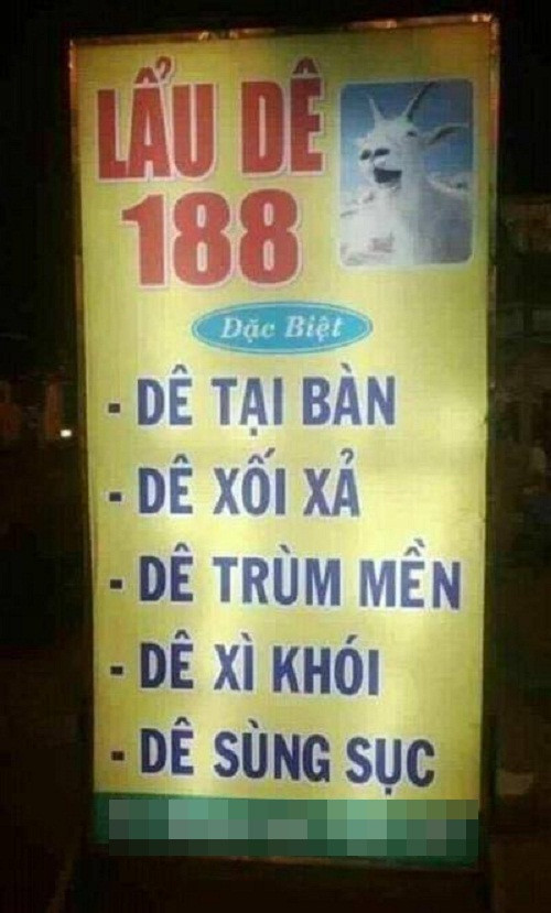 Thực đơn "bá đạo". Thực đơn bá đạo.