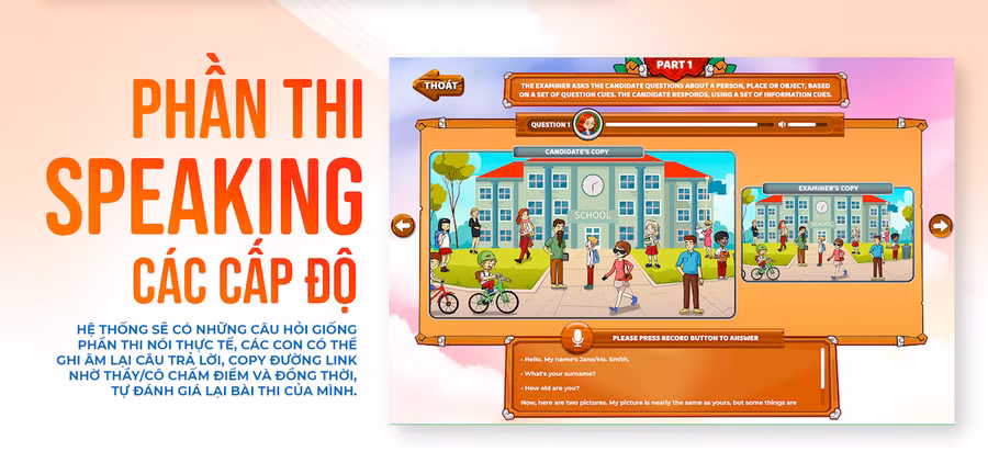 Tính năng Speaking mới ra mắt của Phòng thi ảo FLYER