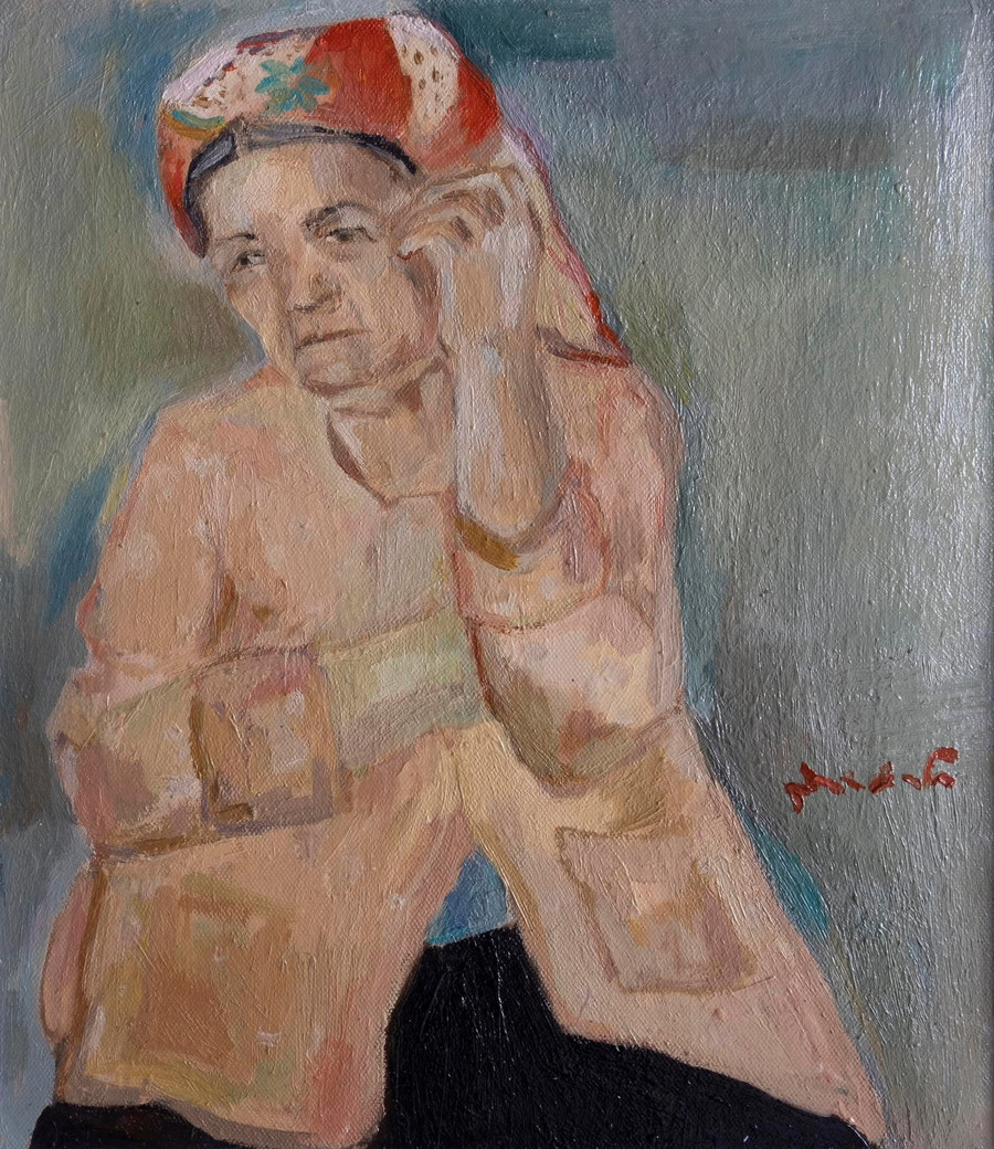 “Bà có khăn mới”.