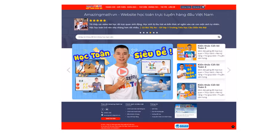 Amazing Math đã xây dựng cấu trúc bám sát SGK của Bộ giáo dục và Đào tạo với đầy đủ nội dung từ lớp 1 đến lớp 5. 