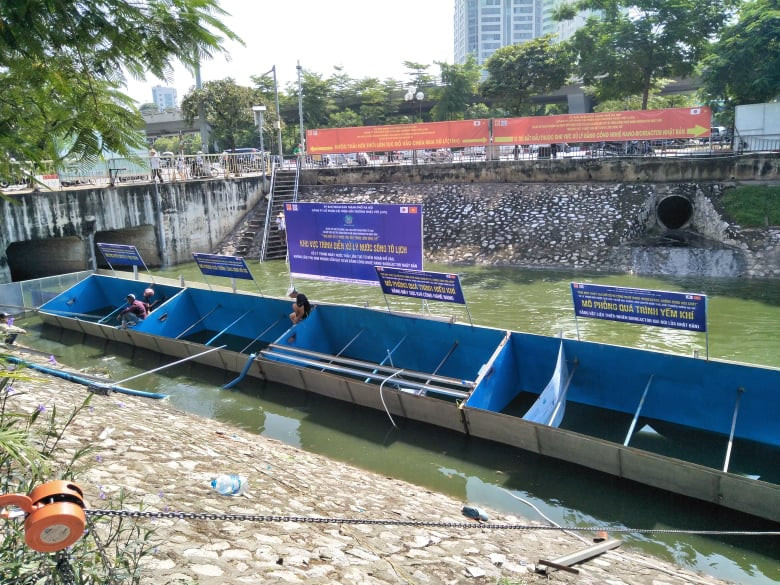 Công ty Cổ phần Cải thiện Môi trường Nhật Việt (JVE) thí điểm xử lý nước sông Tô Lịch Công ty Cổ phần Cải thiện Môi trường Nhật Việt (JVE) thí điểm xử lý nước sông Tô Lịch