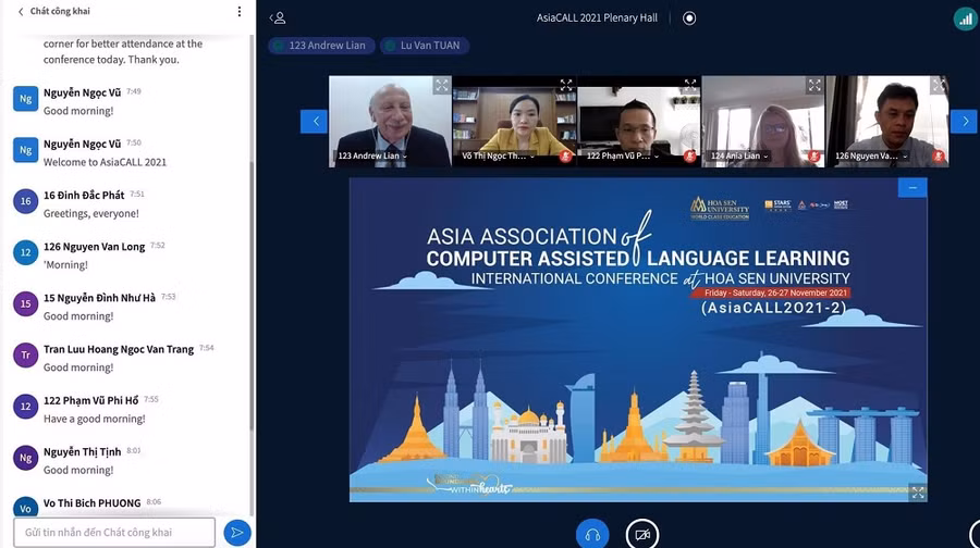 Các đại biểu quốc tế cùng tham gia hội thảo AsiaCALL lần thứ 18