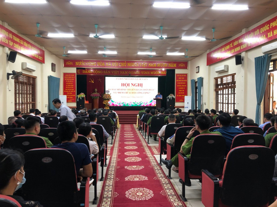 Hội nghị được tổ chức tại hội trường UBND xã Tiền Yên trong ngày 13/4.