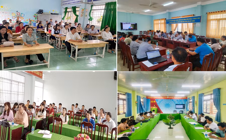 Đồng Tháp tổ chức Hội nghị kết nối hơn 250 điểm cầu trực tuyến, với hơn 6.000 đại biểu tham dự. Ảnh: Ngọc Dung.