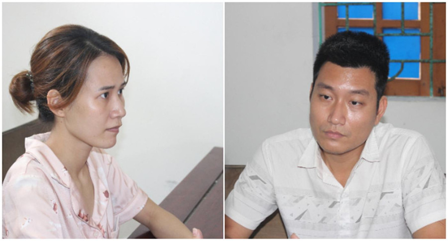 Đối tượng Nguyễn Thị Thúy (trái) và Bùi Hạnh Nguyên. Đối tượng Nguyễn Thị Thúy (trái) và Bùi Hạnh Nguyên.