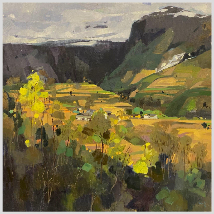 Nhiều tác phẩm thể hiện sự già dặn của hoạ sĩ trẻ.