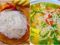 Canh riêu cá ngần nấu dứa thanh mát