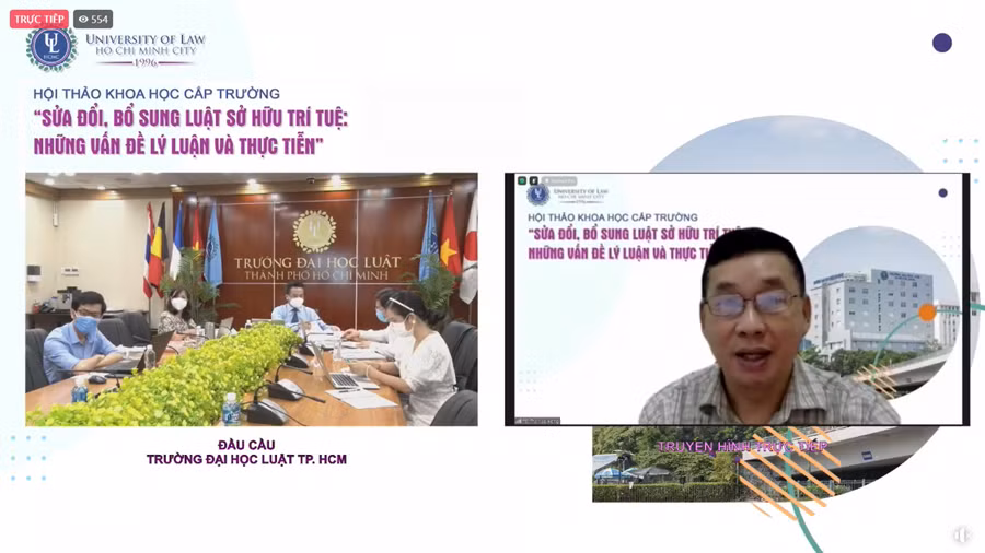 Một đại biểu phát biểu ý kiến tại hội thảo.