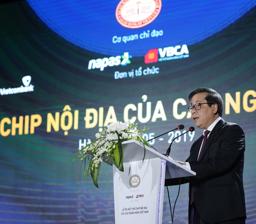 Phó Thống đốc NHNN Nguyễn KIm Anh phát biểu tại sự kiện. Ảnh: VGP/Huy Thắng.