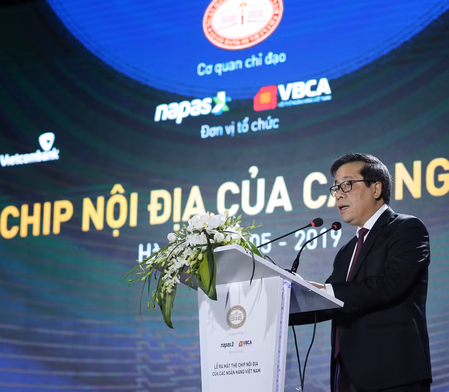 Phó Thống đốc NHNN Nguyễn KIm Anh phát biểu tại sự kiện. Ảnh: VGP/Huy Thắng.