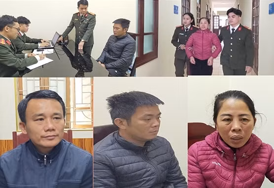 3 bị can bị bắt tạm giam . (Ảnh: CATH)