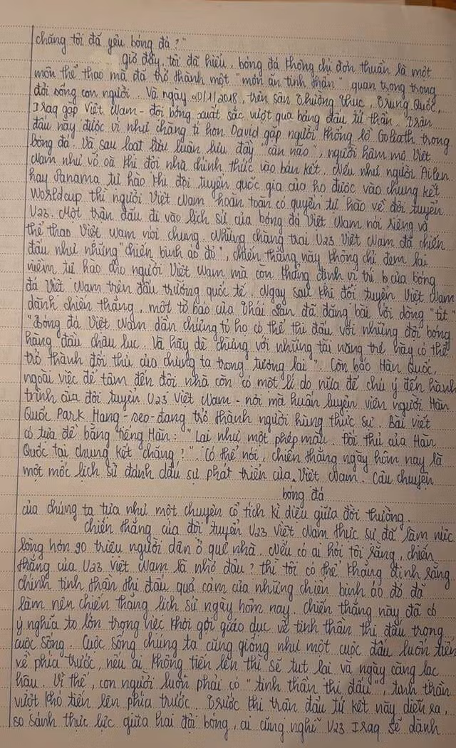 Tiết lộ bất ngờ tác giả bài Văn điểm 10 về U23 Việt Nam ảnh 3