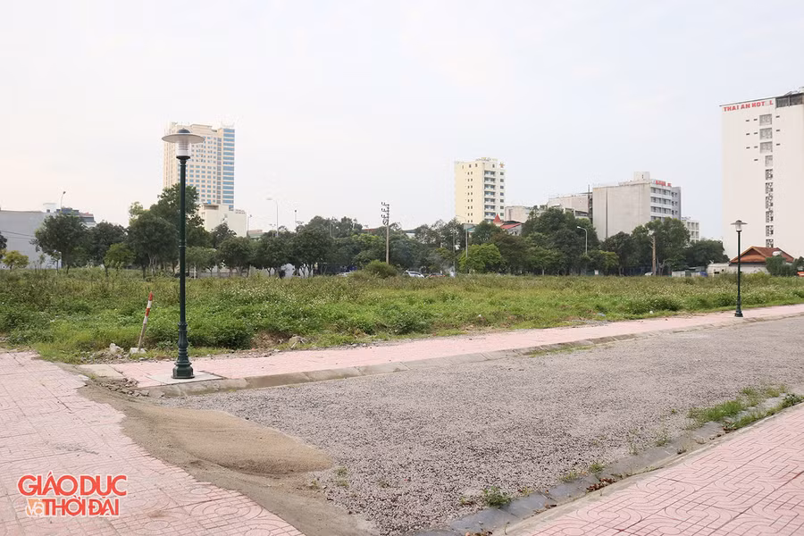 Khu đất xây dựng các hạng mục chung cư, sân đường nội bộ vẫn còn bỏ trống, cỏ dại mọc ùm tùm. Dự án nằm ở vị trí được xem như "đất vàng" với 4 mặt tiền giáp đường, cách bãi biển chỉ hơn 100m. Mặc dù nhiều lần được UBND tỉnh Nghệ An gia hạn dự án, giao hoàn thành vào tháng 11/2021 nhưng đến nay chủ đầu tư vẫn chưa có động tĩnh gì. Tại khu vực dự án không có một bóng người, công nhân hay máy móc.