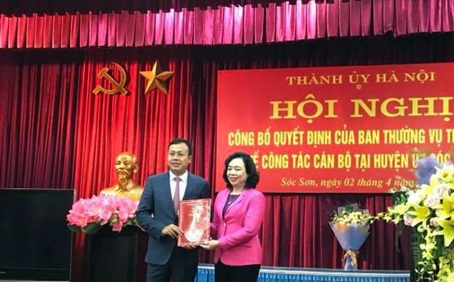 Con trai nguyên Bí thư Hà Nội Phạm Quang Nghị làm Phó Bí thư huyện Sóc Sơn