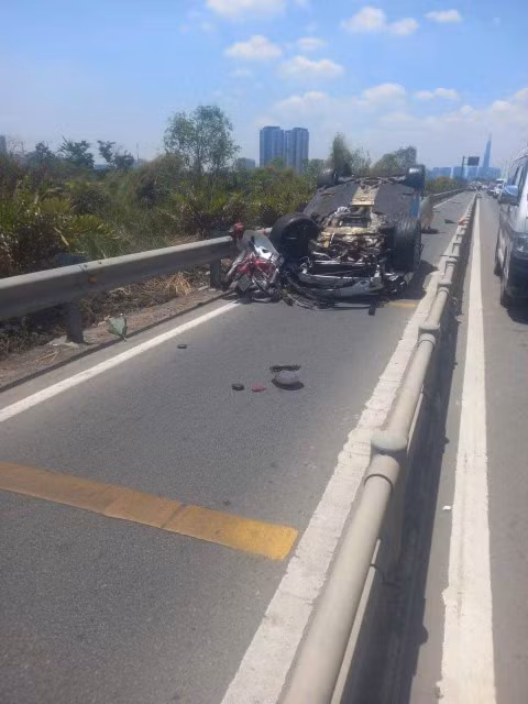 Hiện trường vụ tai nạn.