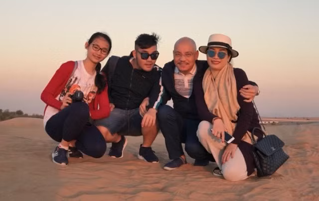 Gia đình của Trần Minh Thuận. 