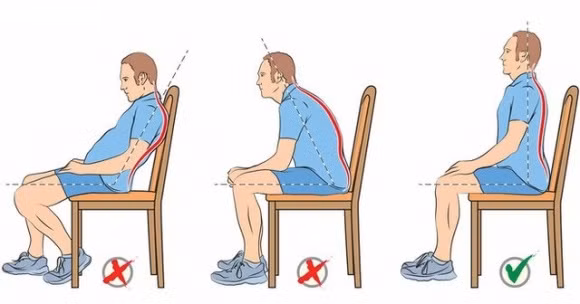 tư thế ngồi, ngồi thẳng lưng, tư thế ngồi thẳng lưng