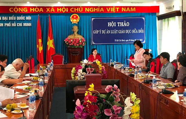 Luật sư Trương Thị Hòa góp ý cho dự thảo luật giáo dục sửa đổi