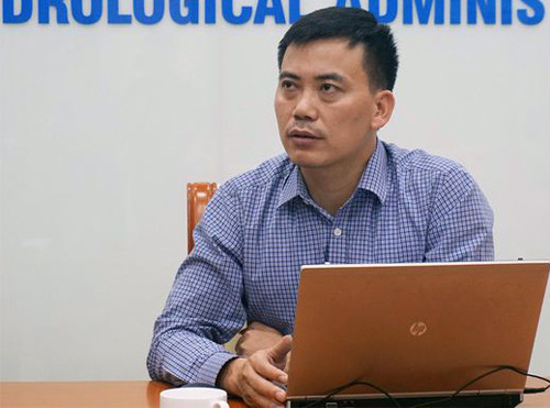 Trưởng phòng Dự báo khí hậu Nguyễn Văn Hưởng. Ảnh: Nguyễn Dương.