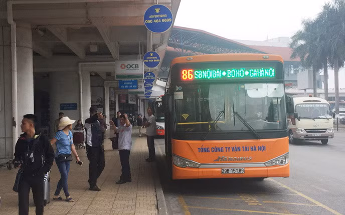 Hà Nội đã mở tuyến buýt số 86 ga Hà Nội - sân bay Nội Bài.