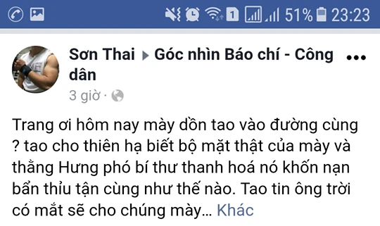 Công bố kết quả điều tra ban đầu vụ nói xấu Phó bí thư thường trực Tỉnh ủy trên Facebook