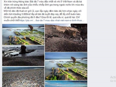 lãnh đạo huyện tuy phong bình thuận bác thông tin bãi đá 7 màu bị xóa sổ hình 1 lanh dao huyen tuy phong binh thuan bac thong tin bai da 7 mau bi xoa so hinh 1