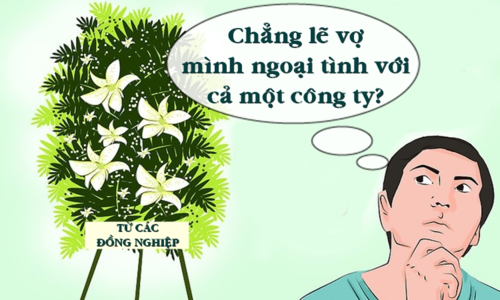 Chồng ngỡ ngàng dòng chữ trên... vòng hoa vợ được tặng ngày Valentine