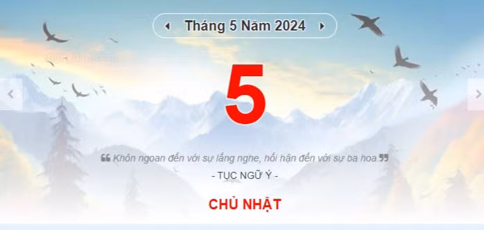 Lịch âm hôm nay - Xem lịch âm ngày 5/5