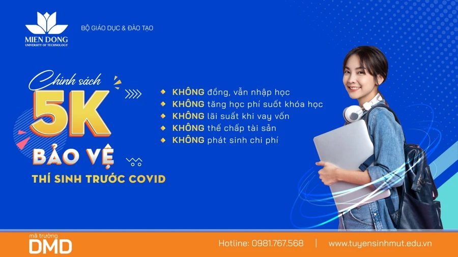 Chính sách nhập học “5 Không” dành cho tân sinh viên MUT năm học 2021-2022